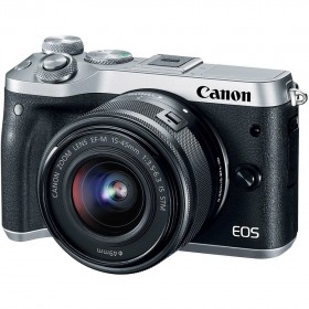 Canon Mirrorless EOS M6 ( Black and silver ) + Kit EF-M15-45 IS STM 
